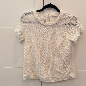 LC Lauren Conrad Lace Blouse - Cream